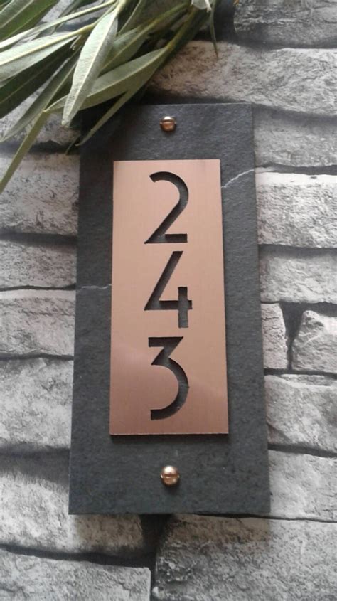 nailing house numbers in metal door|house numbers for houses.